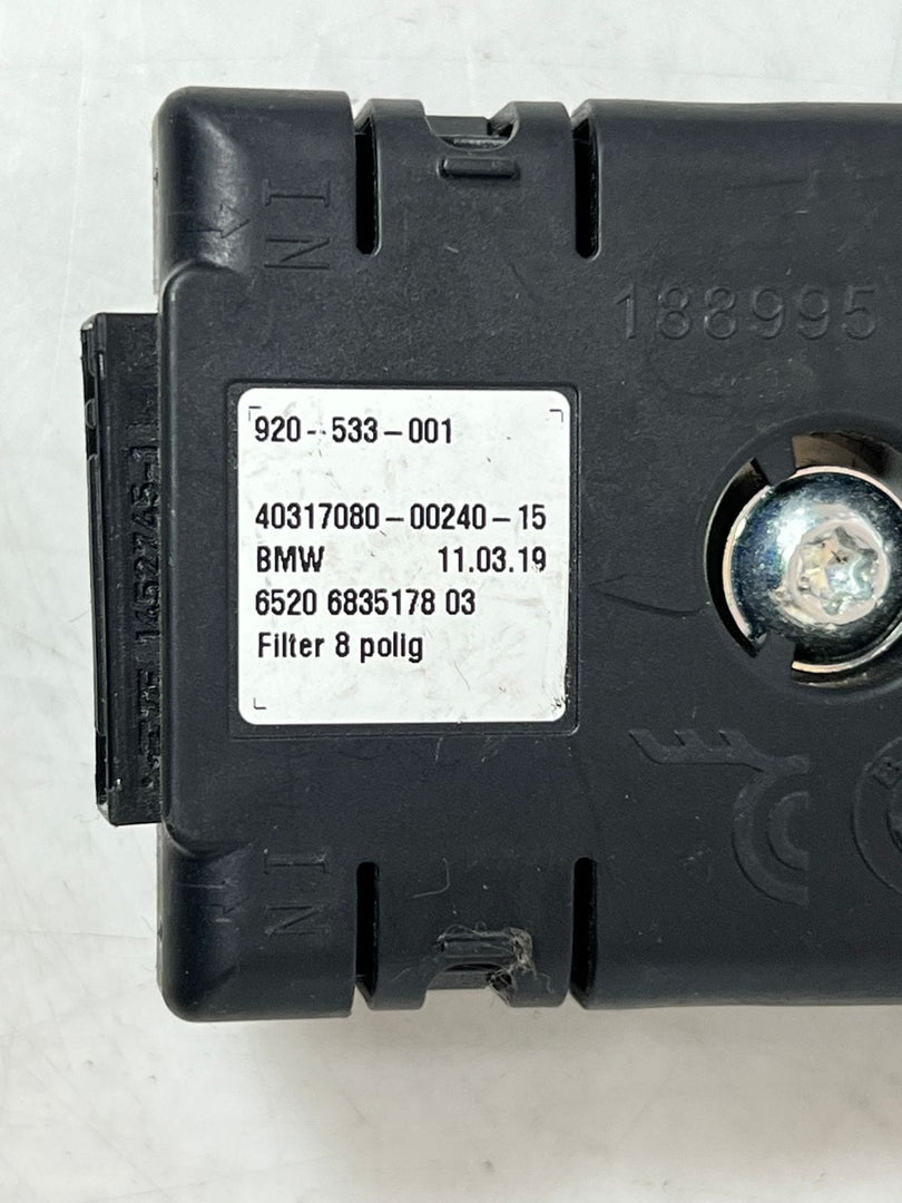 2020-2024 BMW 840i 430i G22 Antenna Suppression Filter 8 POLIG 6835178 OEM