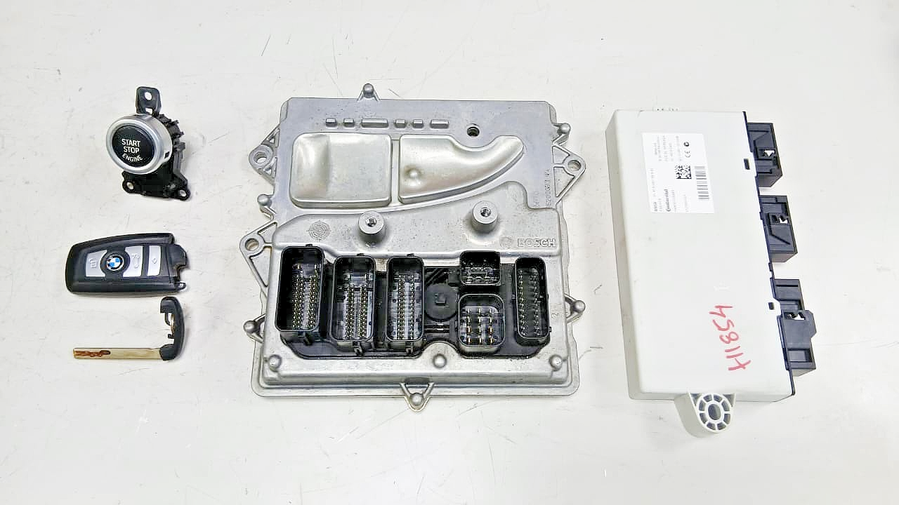 BMW HYBRID 5 F10 2012 N55 ENGINE CONTROL UNIT ECU KIT DME 7643066