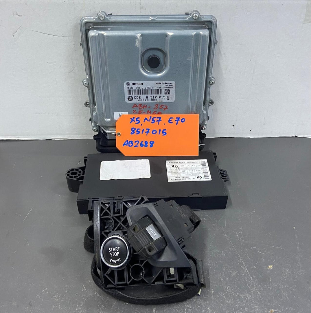 OEM BMW X5 E70 X6 E71 30dX Diesel N57 ENGINE CONTROL UNIT DDE 8517015 ECU SET