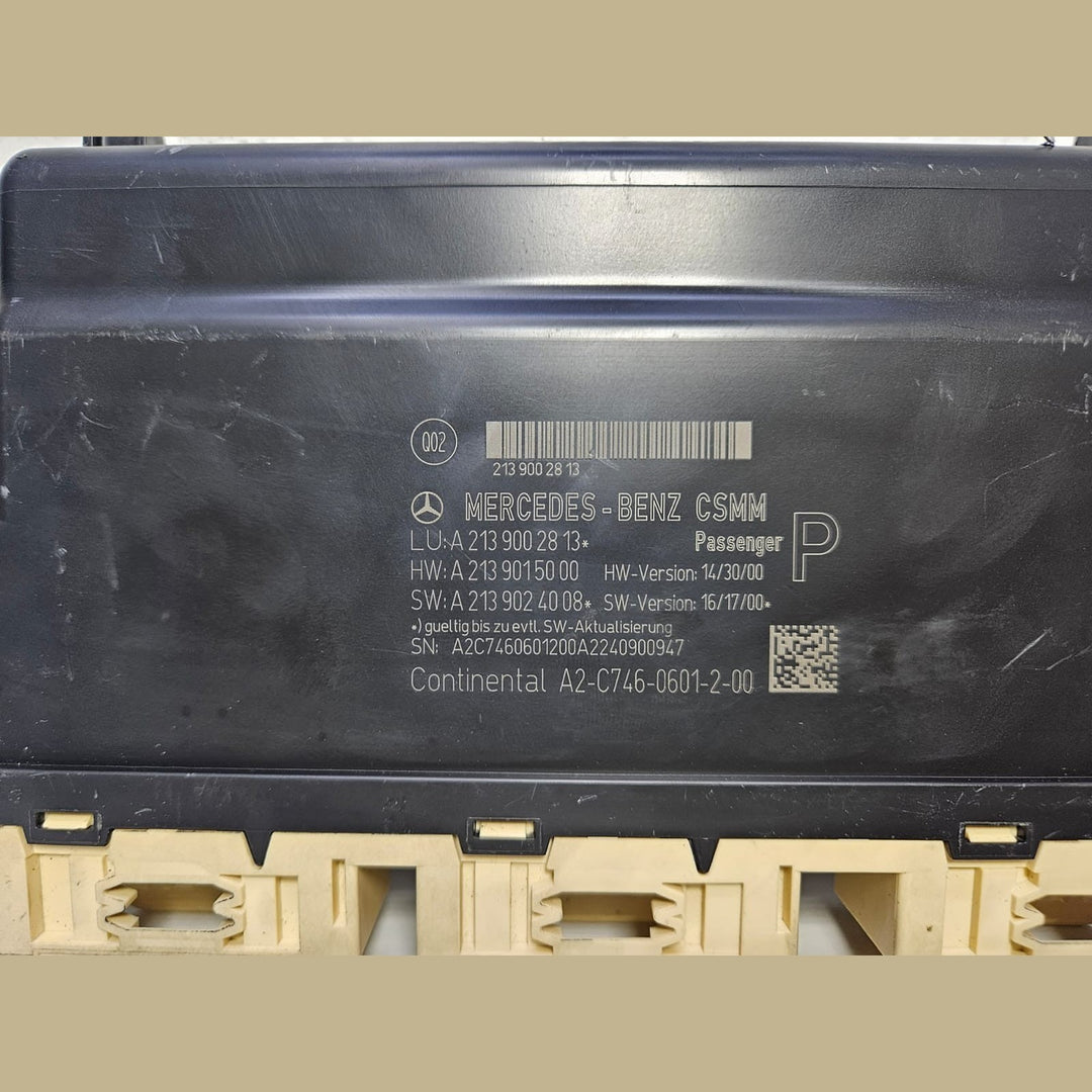 15-21 Mercedes Benz W213 E-Class Passenger Seat Control Module A213 9002813 OEM