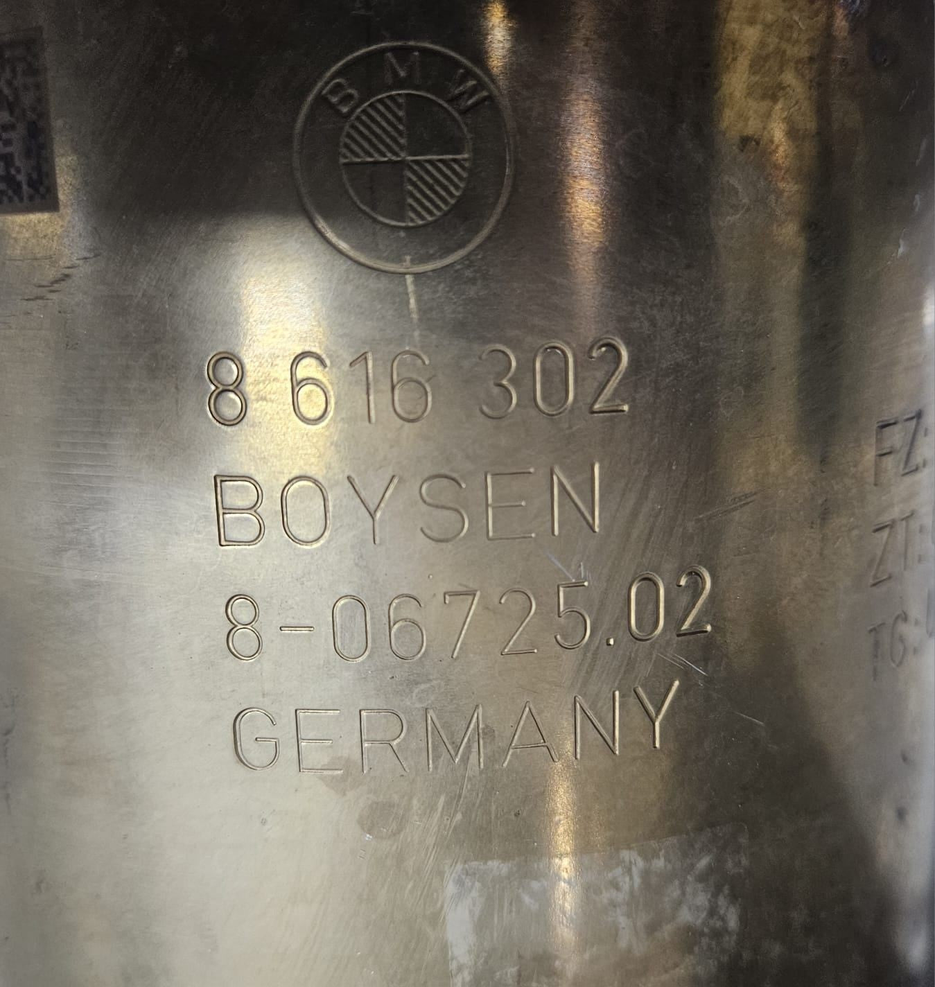 2018-2020 BMW X2 F48 B38 Catalytic Converter 8616302 OEM