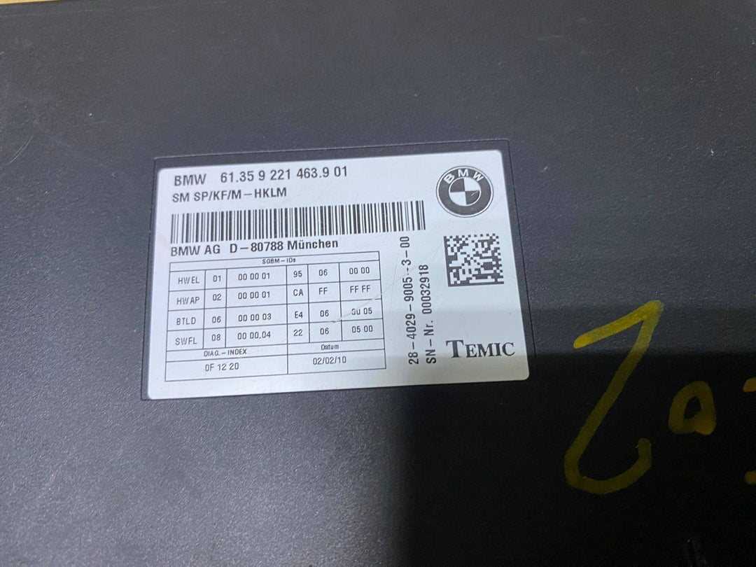 BMW Seat Control Module 9221463 7 Series F01 F02 F03 F04