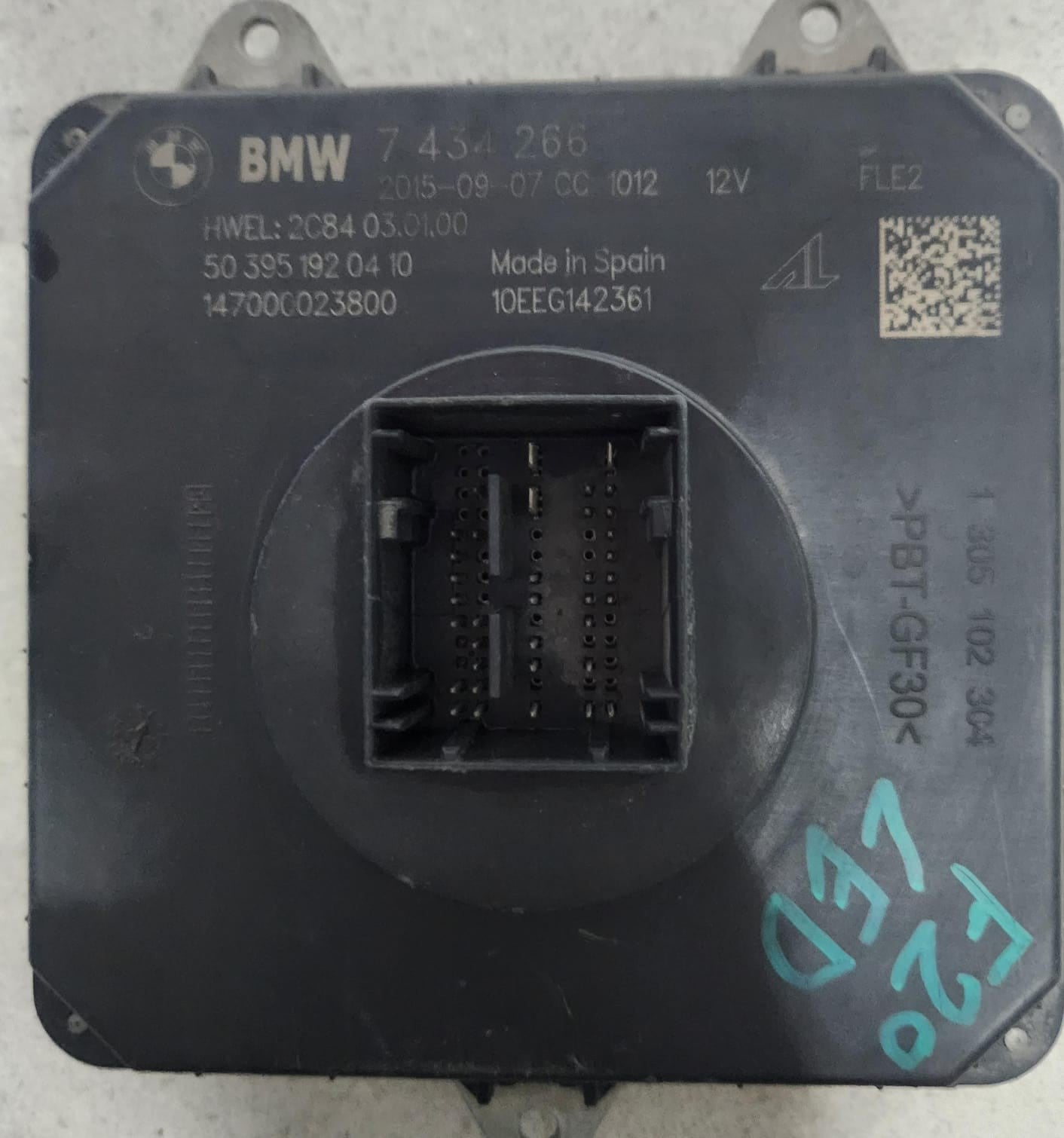 BMW Led Headlight Control Module 7434266 1 Series F20 F21 and 3 Series F30 F32 