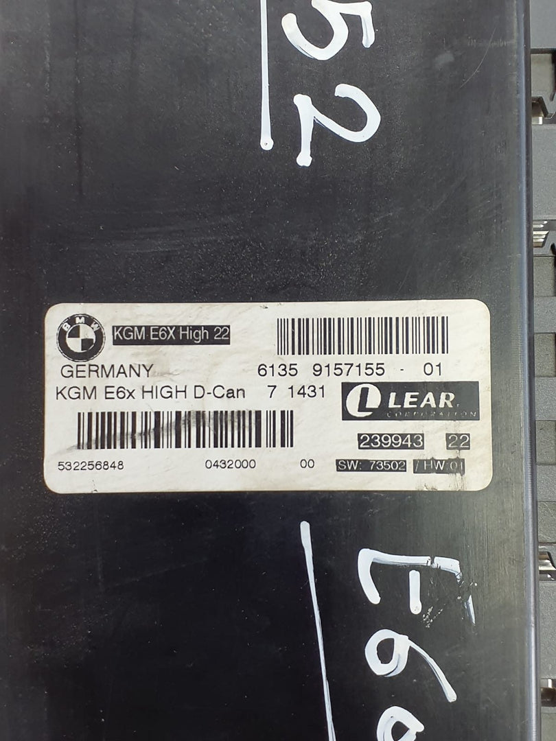 BMW 5 6'es E60 E61 E63 E64 GATEWAY BODY CONTROL MODULE KGM High 22 D-Can 9157155