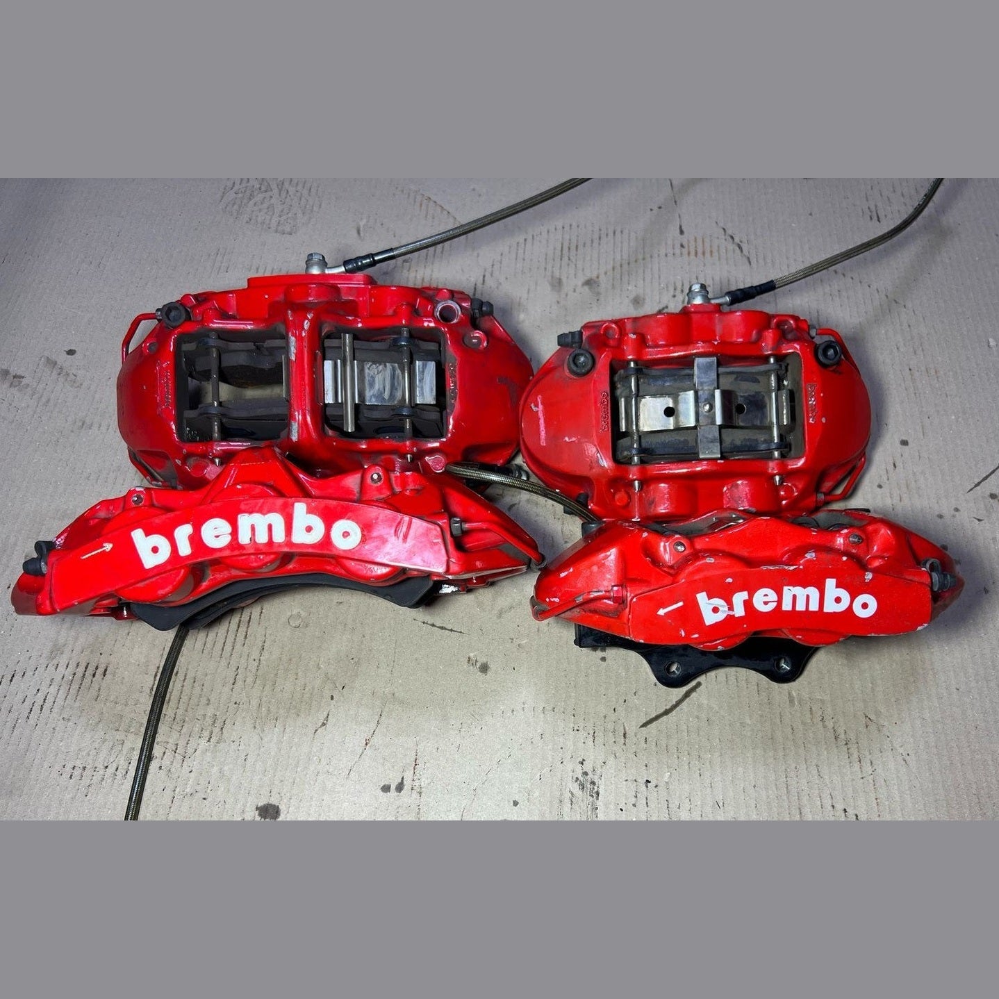 Mercedes-Benz E63 W212 AMG E-Class Front \ Rear Brembo Red Brake Calipers Set