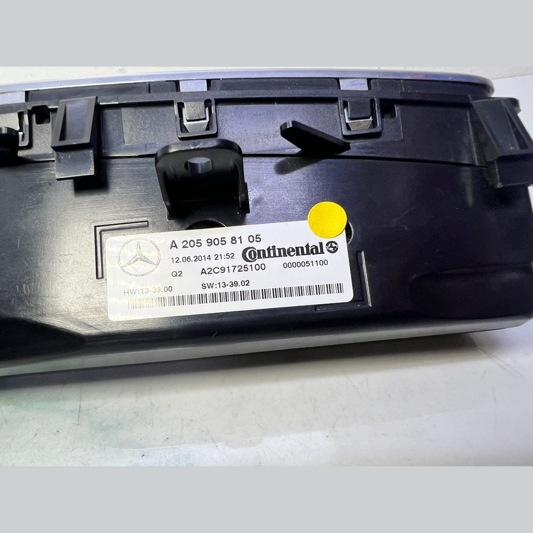 2015-2020 Mercedes-Benz C300 Climate Control Panel A2059058105 W205 C-Class