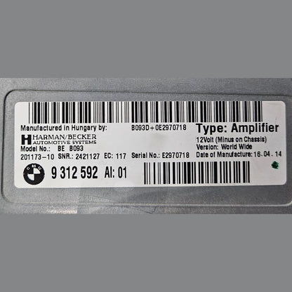 OEM BMW F10 F01 F06 F13 F12 F04 HARMAN BECKER Audio Amplifier BE B093 9312592