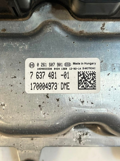 2012 BMW 3' F30 N20 328i Engine Control Unit ECU SET DME+FEM+1KEY 7637481