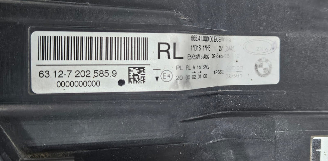 BMW 3 Series E90 E91 LCI Bi-Xenon Headlight Front Left Side ECE 7202585 OEM