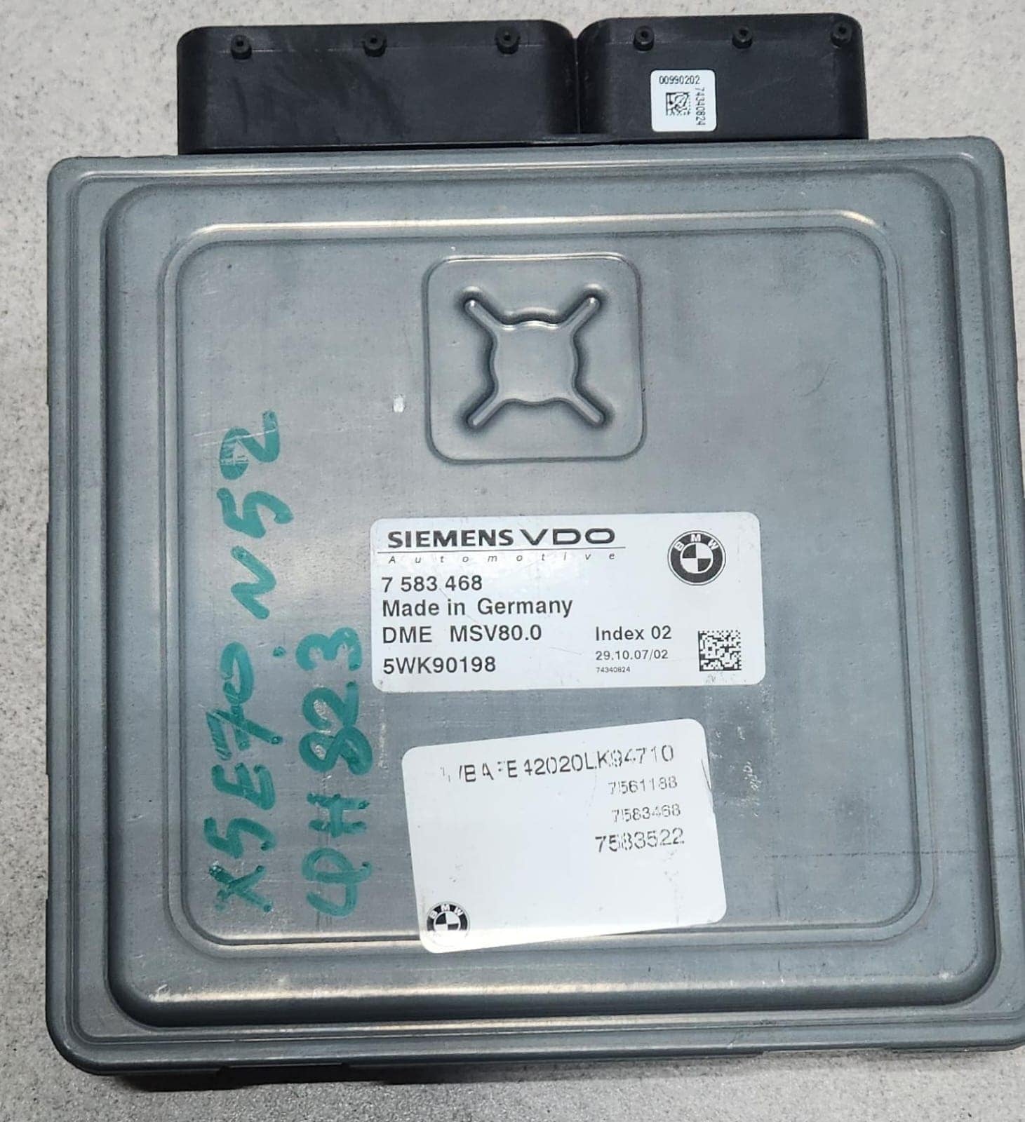 2007-2010 BMW X5 X5 and 7 Series N52 Engine Control Module 7583468 OEM