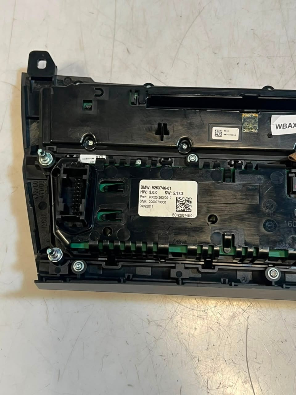 2011-2016 BMW 5 Series F10 F11 535i Air Conditioning Control Panel 9263746 OEM