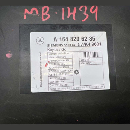 2007-2012 Mercedes  GL450 Keyless Go Control Module A1648206285 GL-Class X164
