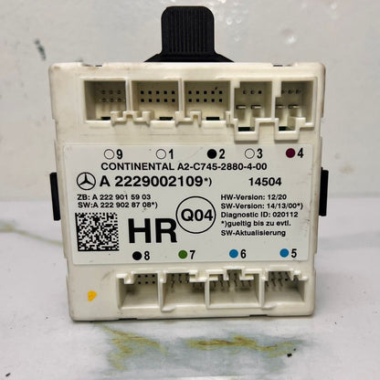 2015-2018 Mercedes-Benz C300 Door Control Unit Module A 2229002109 W205 C-Class