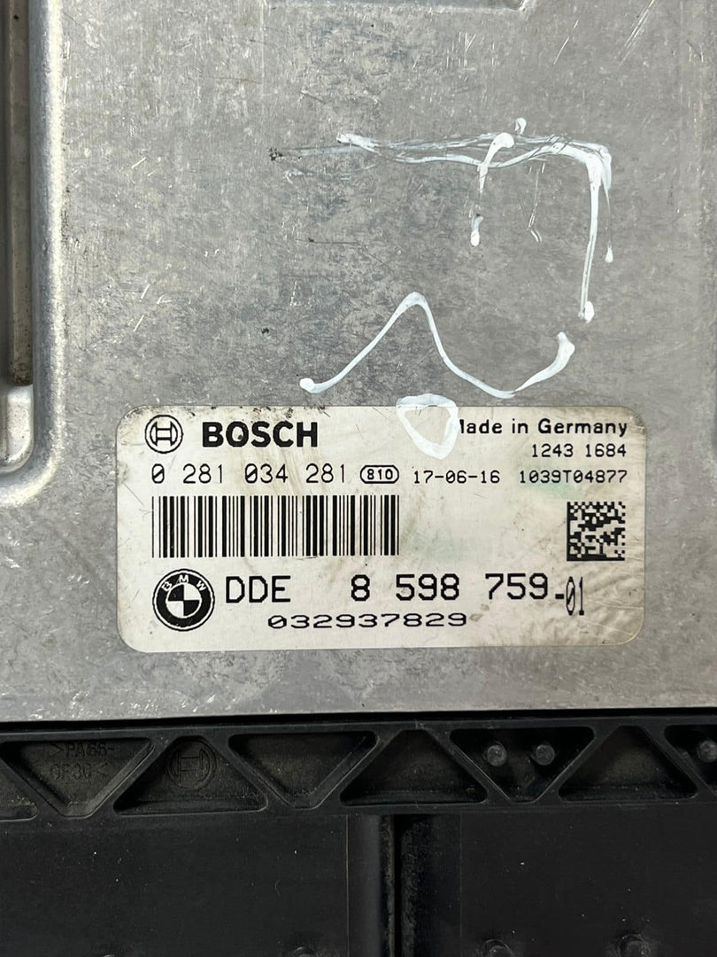 2017 BMW 320D Bosch 0281034281Engine Control Unit ECU DDE 8598759 OEM