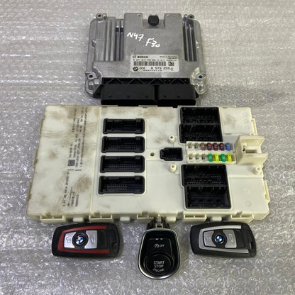 OEM BMW 320d N47N F30 2013 ENGINE CONTROL UNIT ECU KIT DDE 8573259 BOSCH