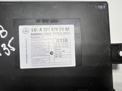 2007-2010 Mercedes-Benz W221 S-Class W216 Keyless Go Control Module A221 8707392