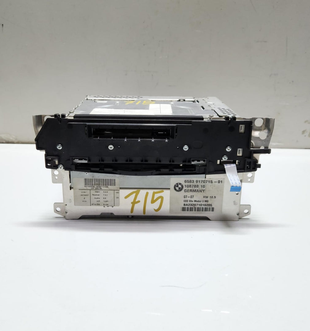 2007 BMW 650i CCC Multimedia Head Unit 65839170715 6 Series E63 and E63 LCI OEM