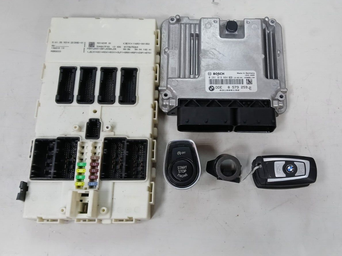 BMW 320d N47N F30 2013 ENGINE CONTROL ECU KIT 8573259