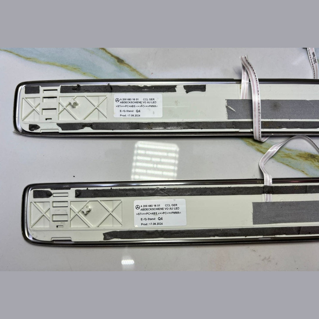 Mercedes W206 C-Class Front Entrance Trim Seal Strip Plate Cover Set A2066801801
