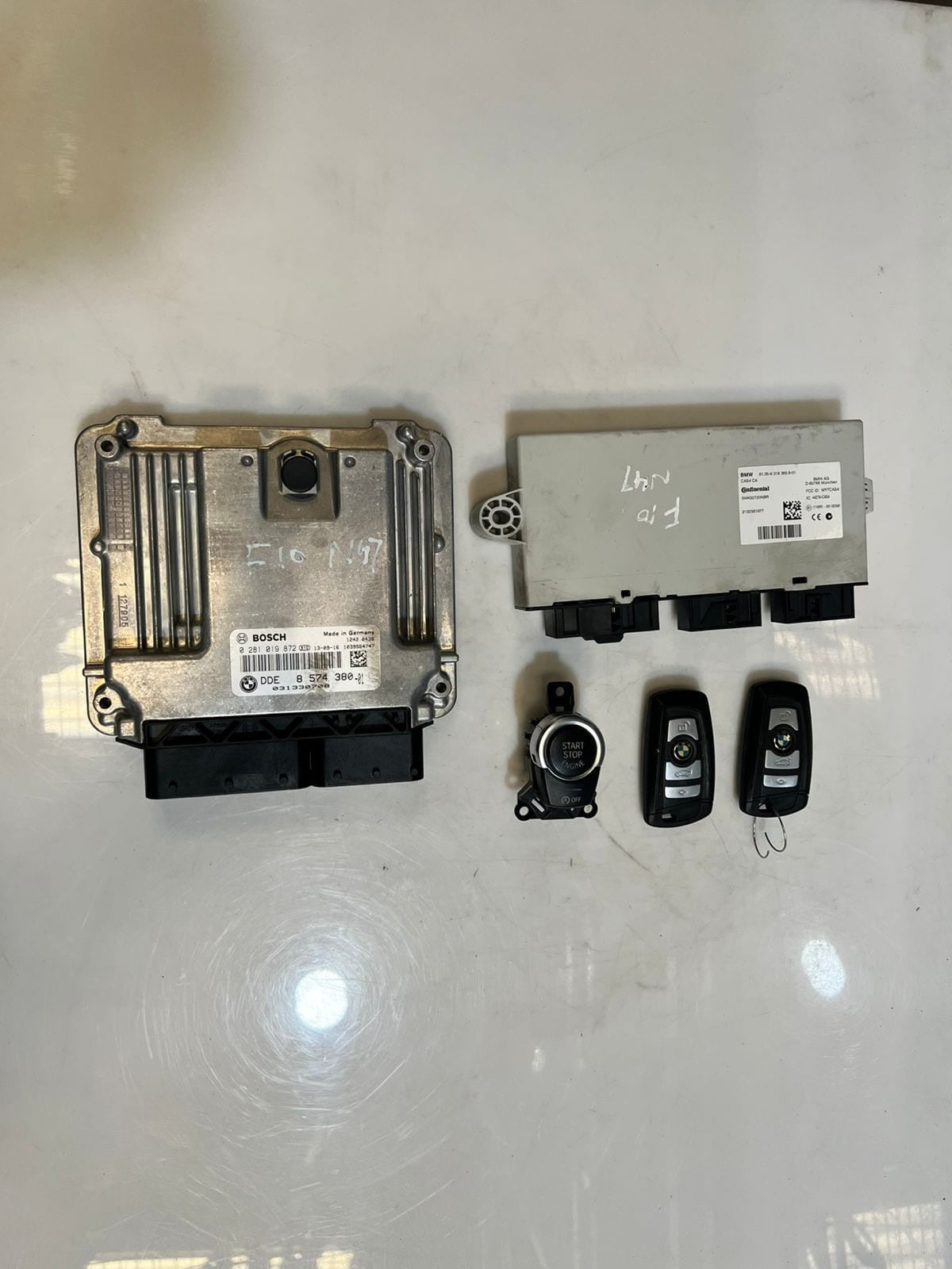 BMW 5 Series F10 N47 Engine Control Unit ECU SET DDE+ CAS4+ 2KEYS 8574380