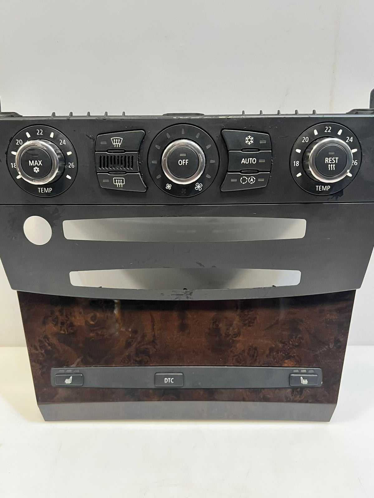 BMW 5 Series E60 E61 N62N Climate Control Unit Chrome Auto 6988504 OEM