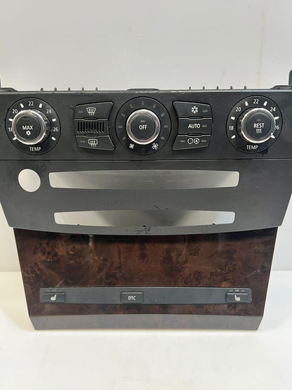 BMW 5 Series E60 E61 N62N Climate Control Unit Chrome Auto 6988504 OEM