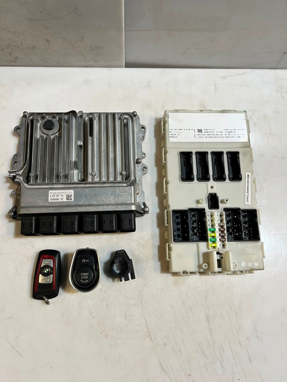 2015 BMW 3' F30 B48 320i xDrive Engine Control Unit ECU SET DME+FEM+1KEY 8674937