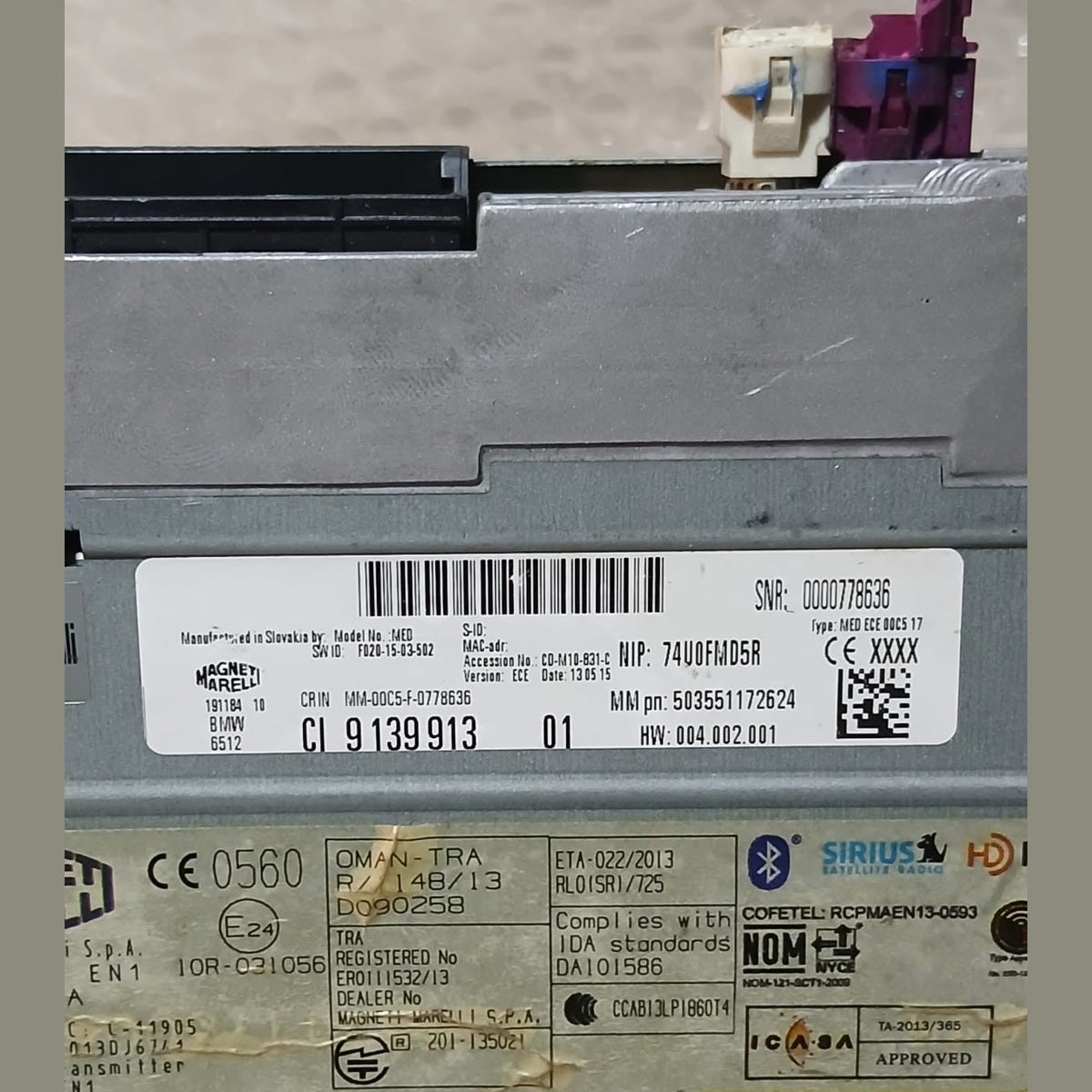 BMW 1 2 3 4 SERIES F2X F3X STEREO RECEIVER MULTMEDIA PLAYER HEAD UNIT - 9139913