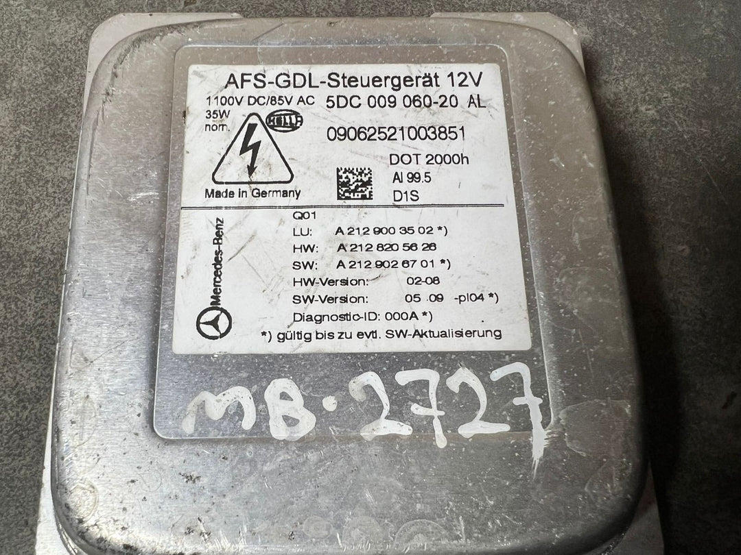Mercedes W212 E-Class Xenon Light Headlight Control Module Unit A212 9003502 OEM