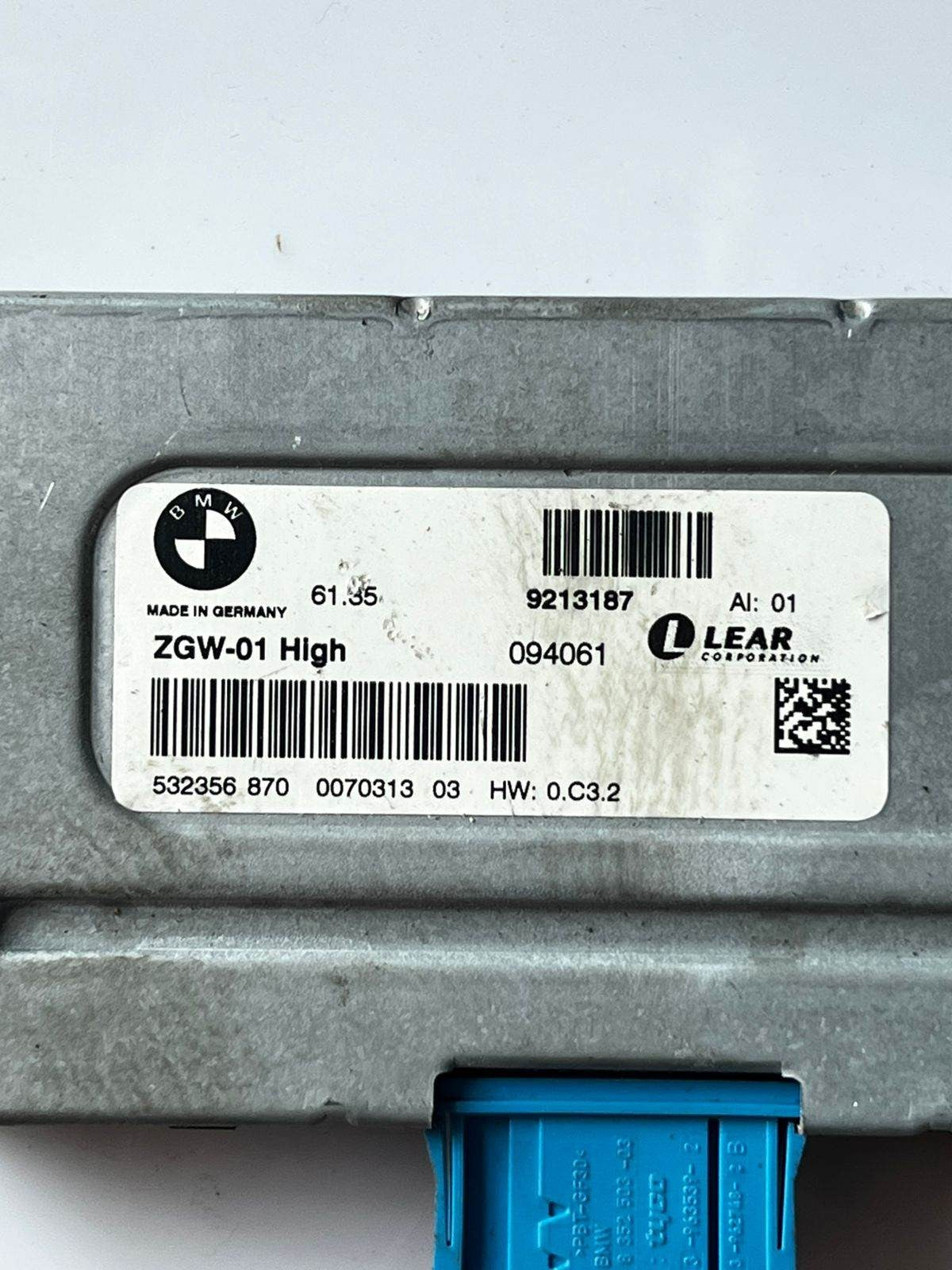 2009-11 BMW 750i Central Gateway Control Module 9213187 5' 6' 7' F07 550, F01 