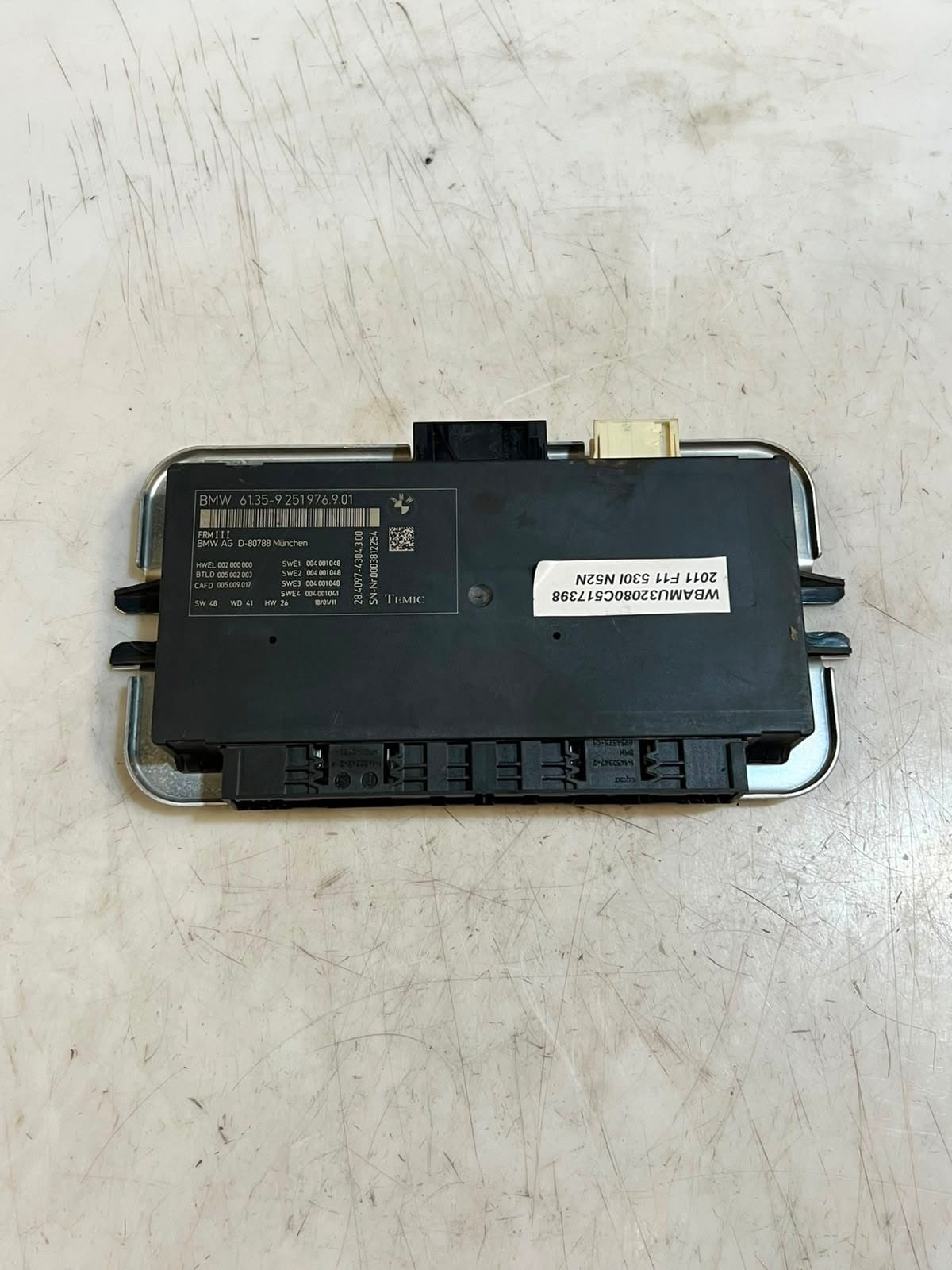 2011-2015 BMW F01 F02 F07 F10 F11 F25 528i 535i FRM3 Footwell Module 9251976 OEM