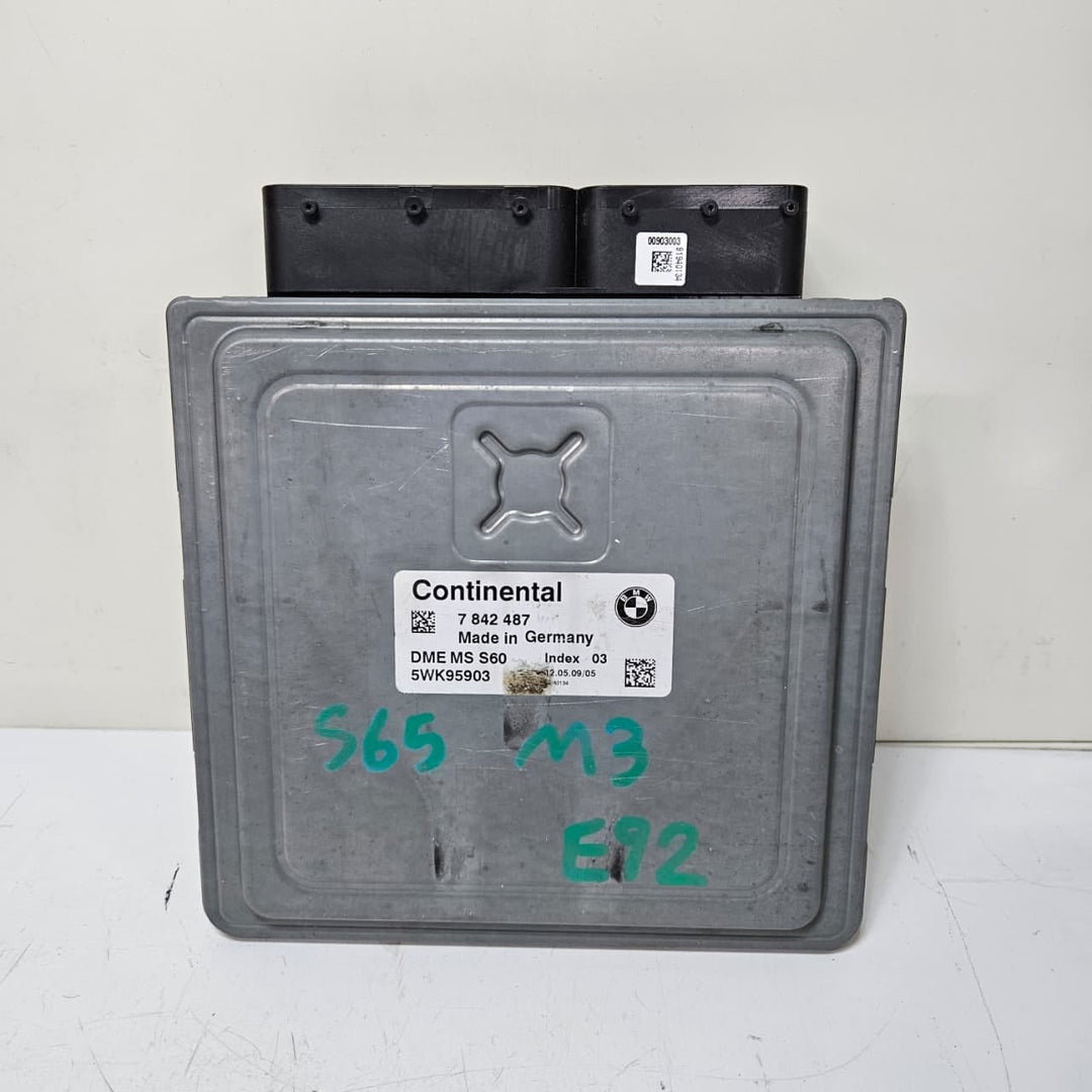 2008-2013 BMW M3 E90 E92 E93 S65 V8 Engine Control Unit DME MS Key Set 7842487