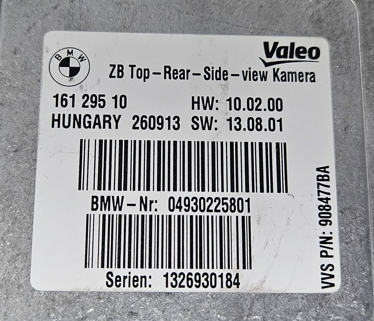 OEM BMW 550 750 F02 F10 REAR VIEW CAMERA COMPUTER CONTROL MODULE UNIT 908477BA