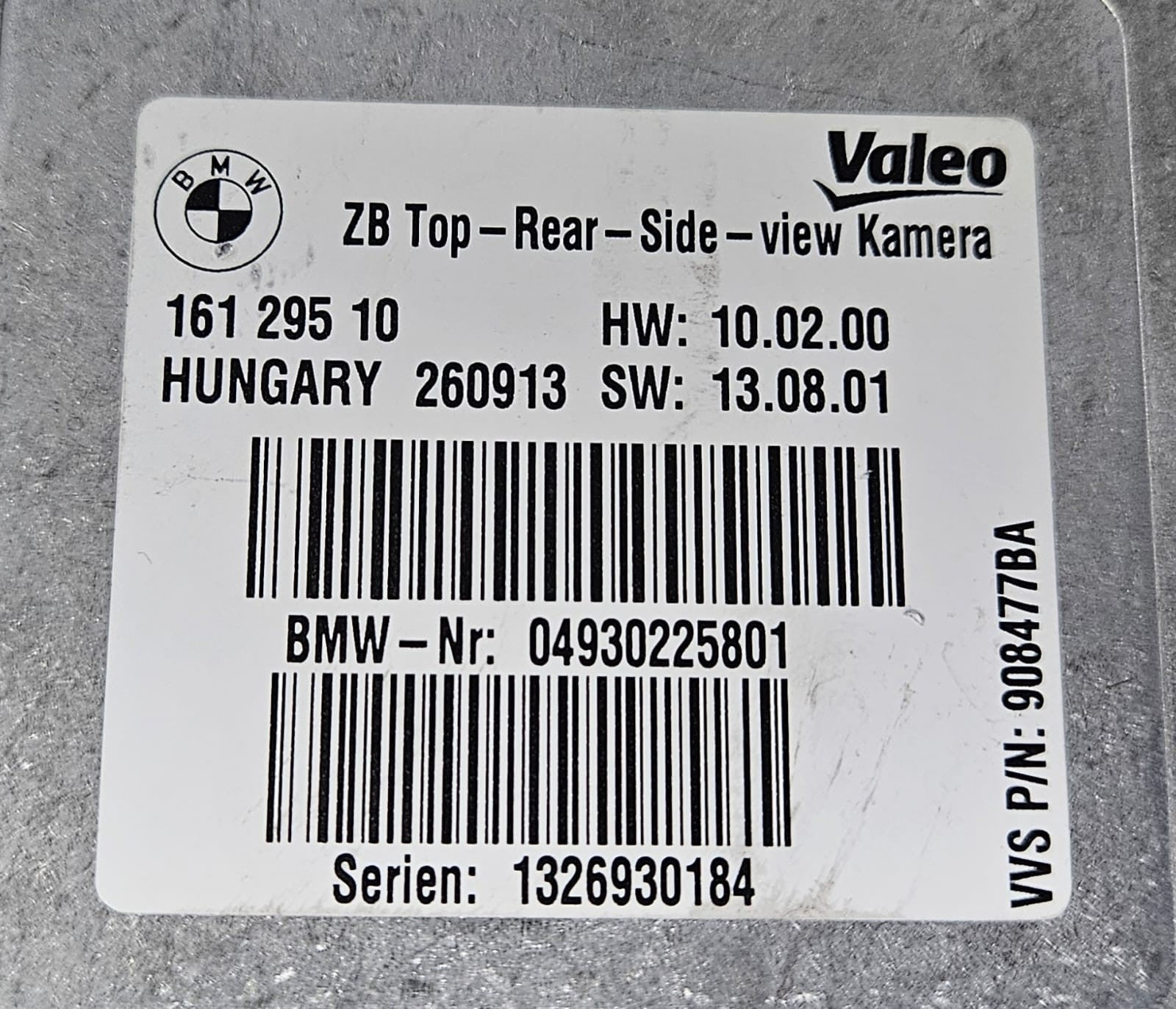 OEM BMW 550 750 F02 F10 REAR VIEW CAMERA COMPUTER CONTROL MODULE UNIT 908477BA