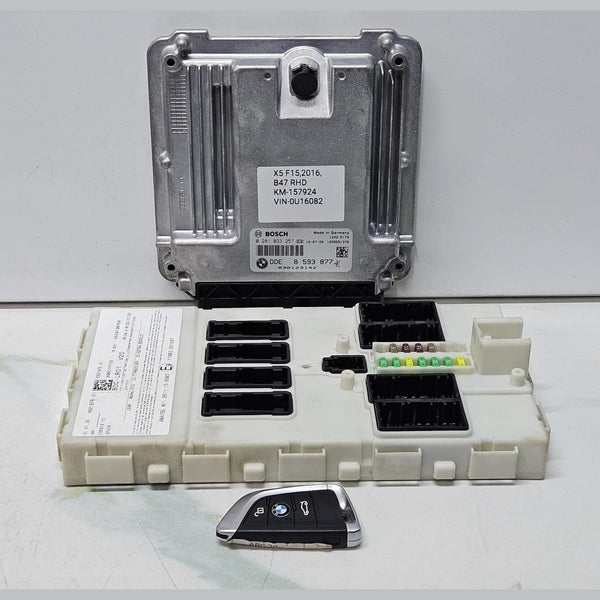 2014-2021 BMW X5 F15 B47 RHD Engine Control Unit ECU Set DDE 8593877 OEM