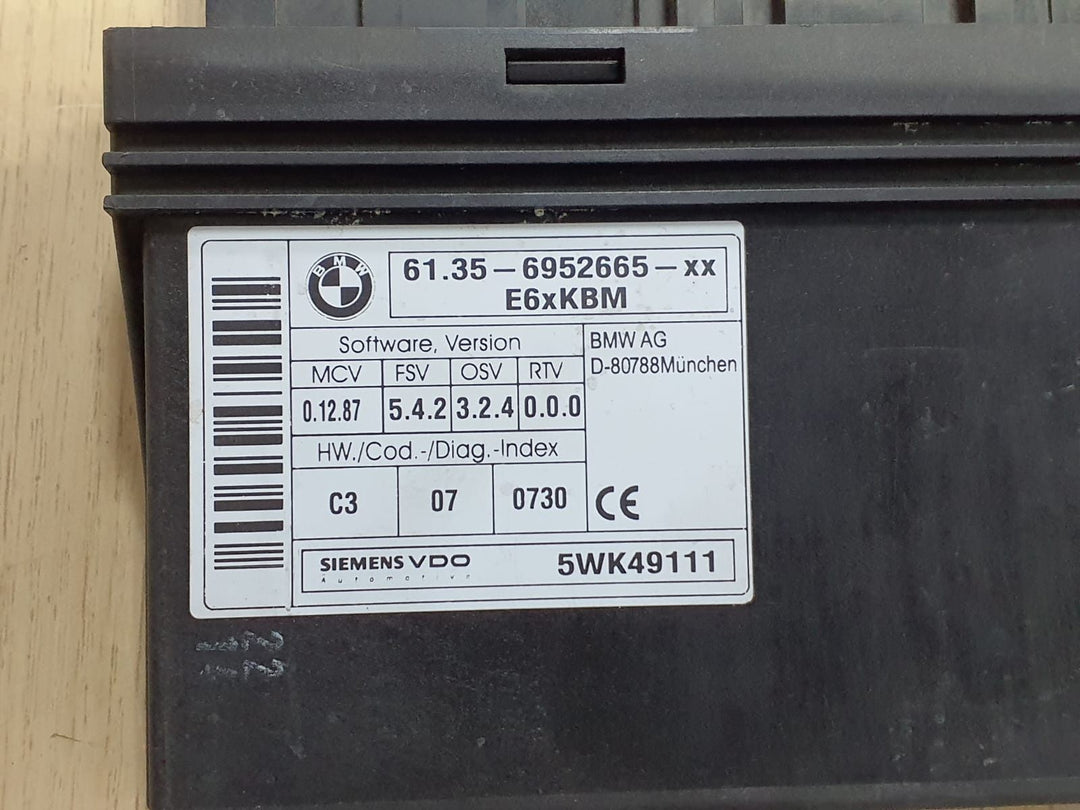 BMW Body Control Module 6952665  E60 E61 E63 E64 5 Series and 6 Series