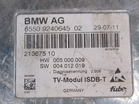 BMW E90 E91 E70 E71 E89 3 X5 X6 Z4'ies TV MODULE WITH VIDEO CARD ISDB-T  9240645
