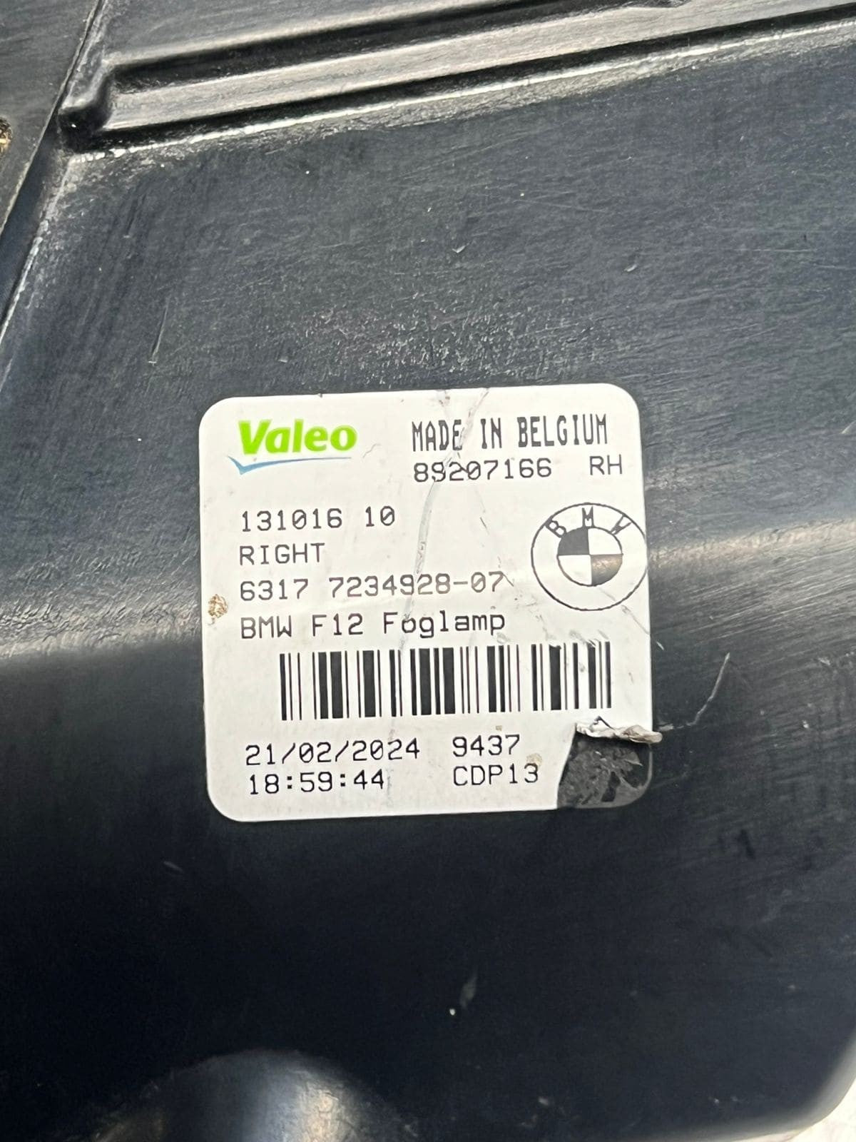 BMW F12 Front Right LED Fog Light 7234928 OEM