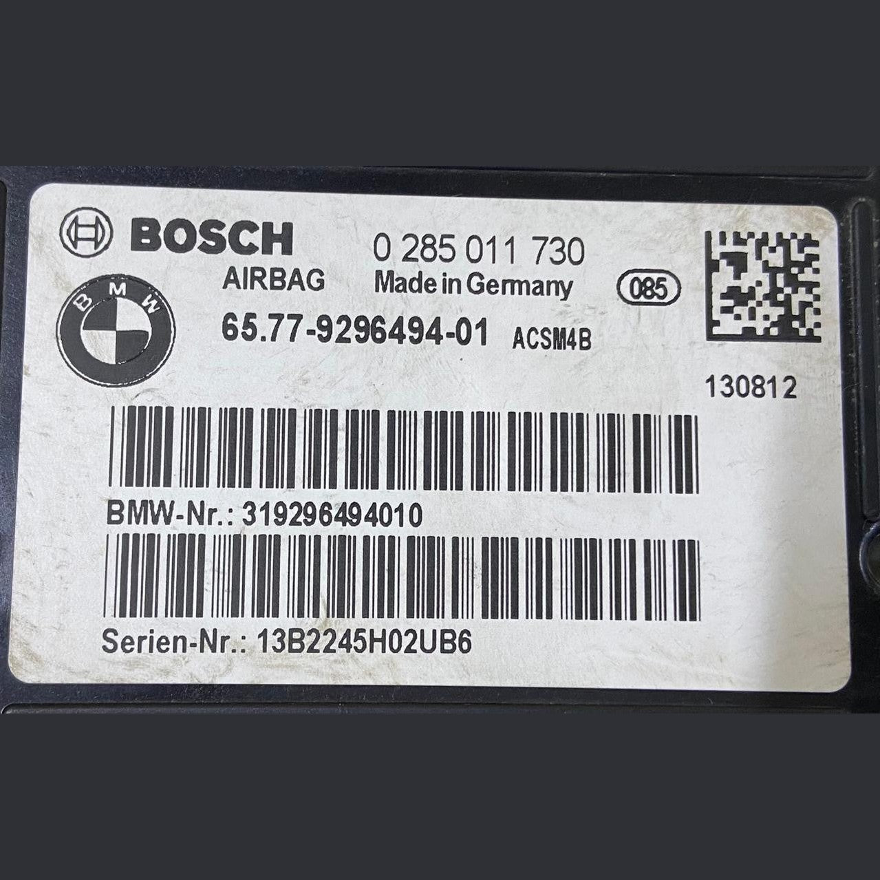 OEM BMW 1 2 3 4 SERIES F20 F22 F30 F32 F34 SRS MODULE CONTROL UNIT 9348726