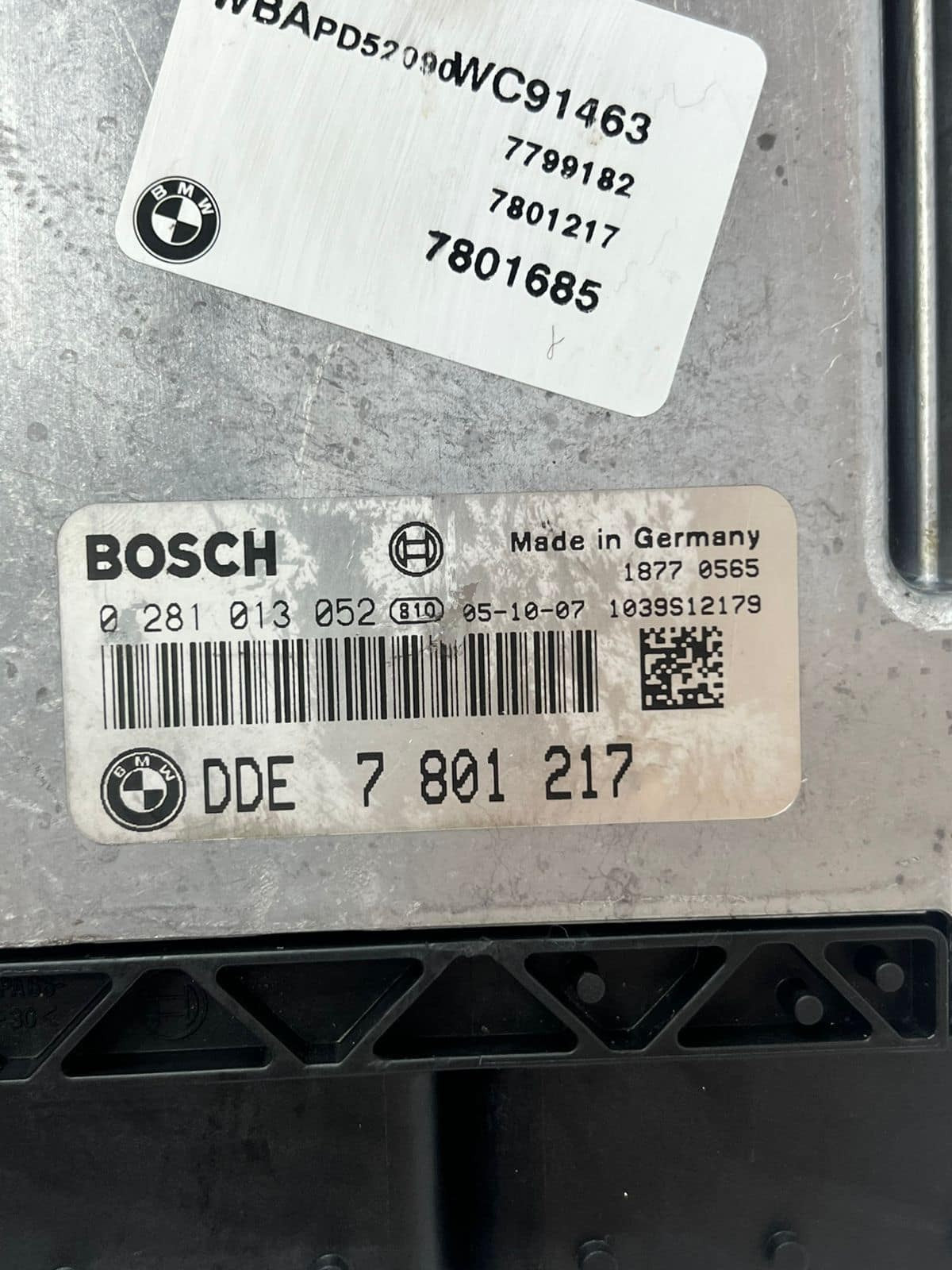 2005-2008 BMW X3 3.0D E83 M57 D30 Engine Control Unit ECU 7801217 OEM