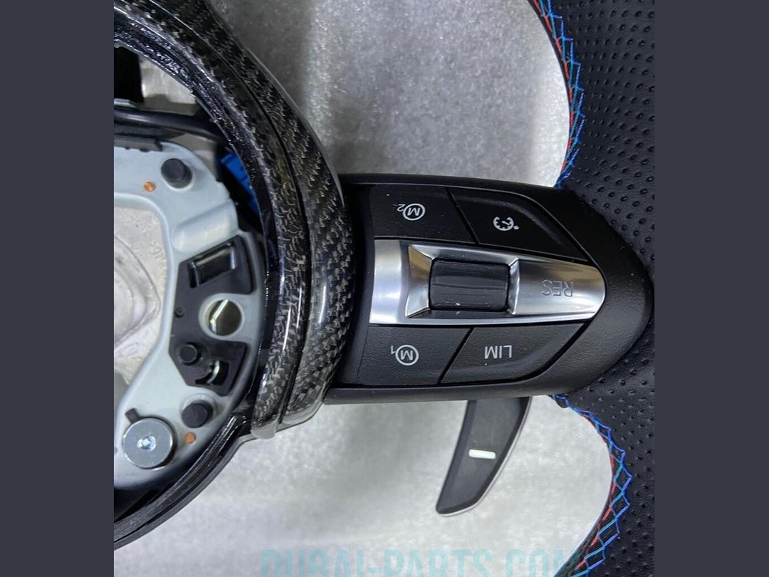 Carbon Fiber Steering Wheel FOR BMW F30 F32 Series MSport With Paddle Shifts LED