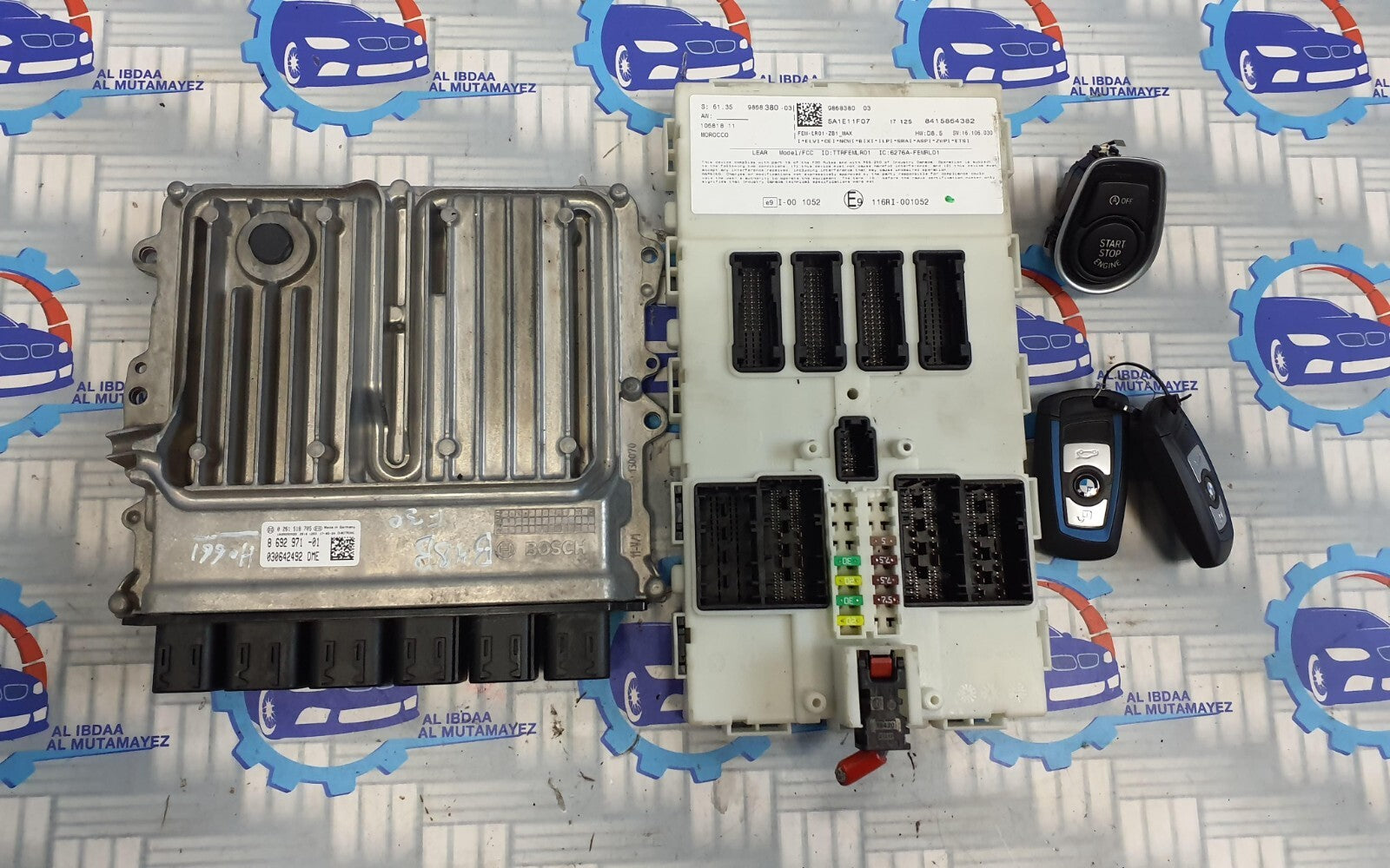 2016 BMW F30 F31 320iX B48  ECU Kit Engine Control DME 8692971 Key FEM Automatic
