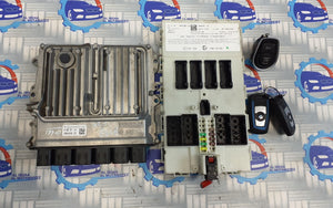 2016 BMW F30 F31 320iX B48  ECU Kit Engine Control DME 8692971 Key FEM Automatic