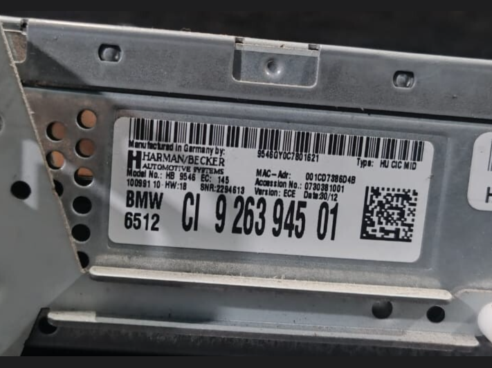 BMW E70 E71  MID STERIO RECIVER MULTIMEDIA SYSTEM CONTROLLER HEAD UNIT -9263945