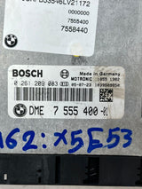 2004-2006 BMW X5 E53 M62 Engine Control Unit ECU SET DME+EWS+1KEY 7555400 OEM
