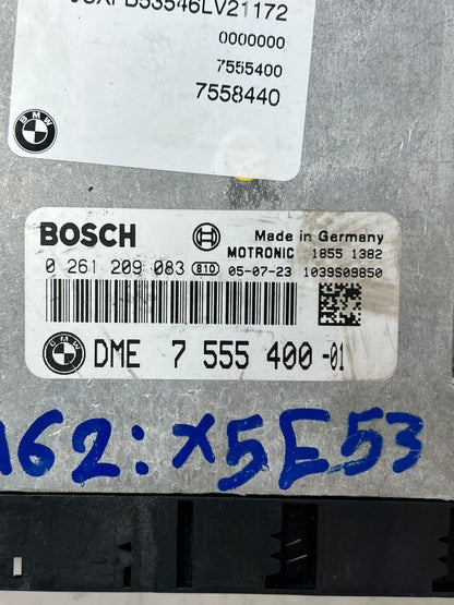 2004-2006 BMW X5 E53 M62 Engine Control Unit ECU SET DME+EWS+1KEY 7555400 OEM