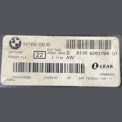 OEM BMW 3 SERIES E92 E93 FOOTWELL LIGHT CONTROL MODULE 9263798