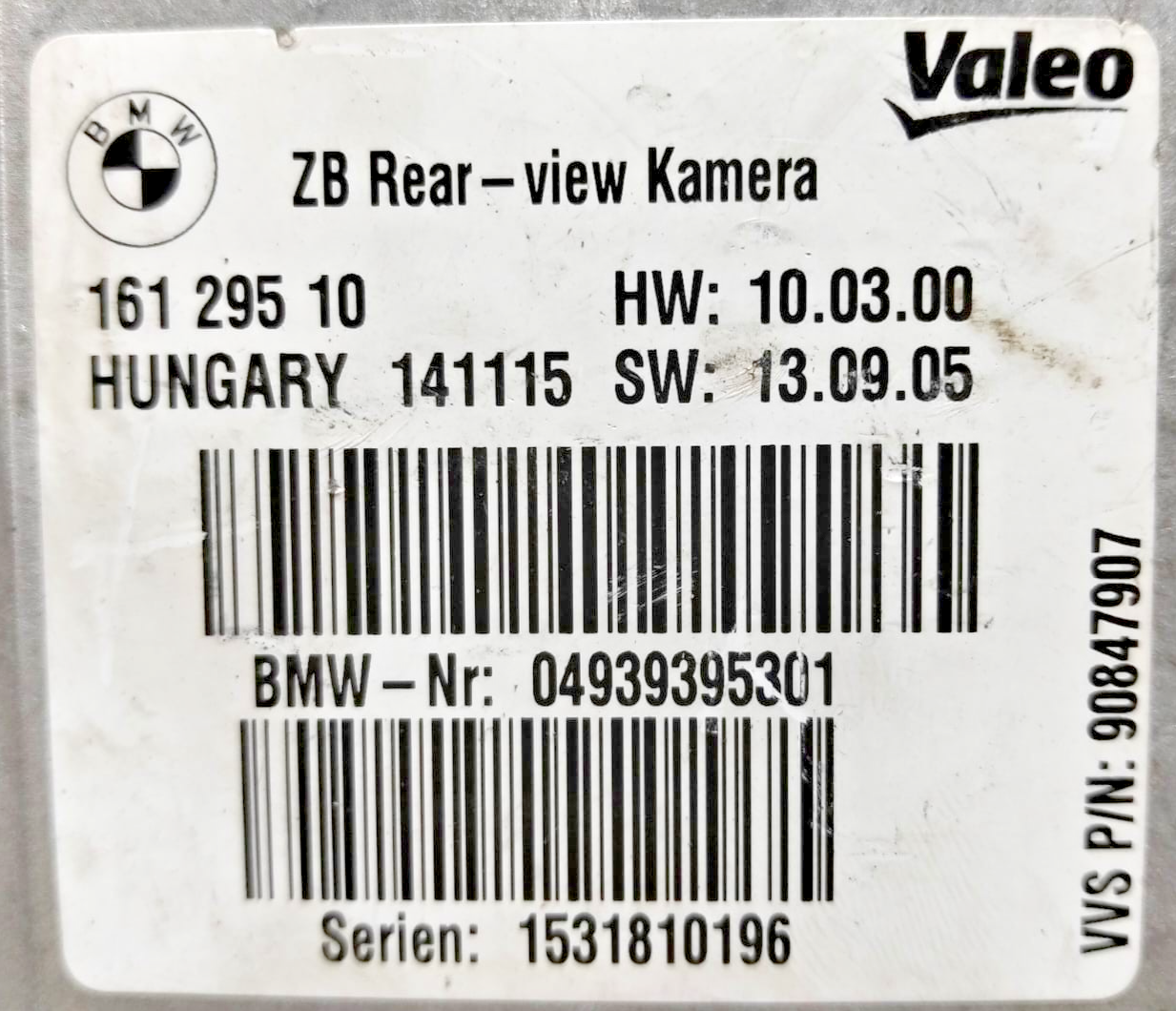 BMW 1 2 3 4 SERIES F20 F22 F30 F32 2015-19 REVERSE CAMERA CONTROL MODULE 9393953