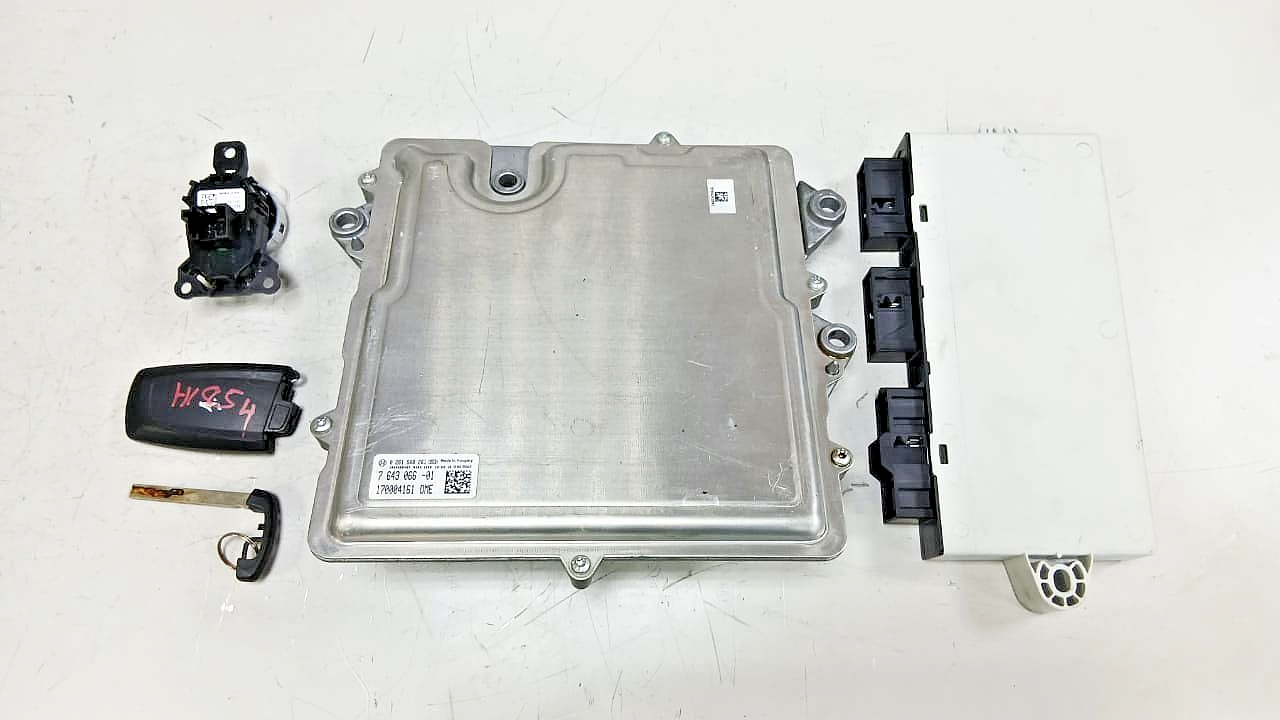 BMW HYBRID 5 F10 2012 N55 ENGINE CONTROL UNIT ECU KIT DME 7643066