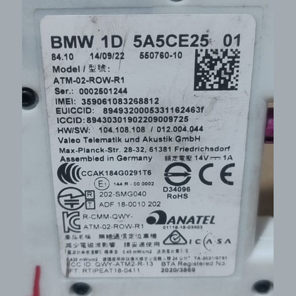 OEM BMW X5 G05 F44 TELEMATIC COMMUNICATION BOX ANTENNA MODULE -  5A5CE25